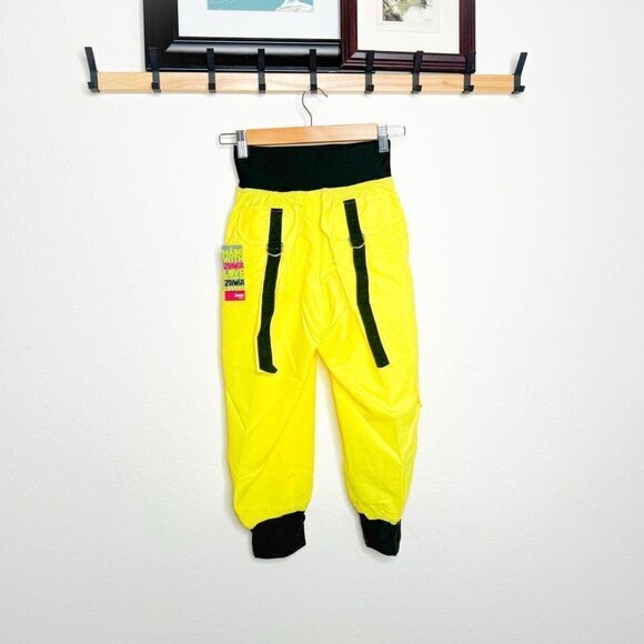 Zumba NWT! Women's Stellar Cargo Capri Pants in Lemon w/Elastic Waist Size M - Picture 5 of 5